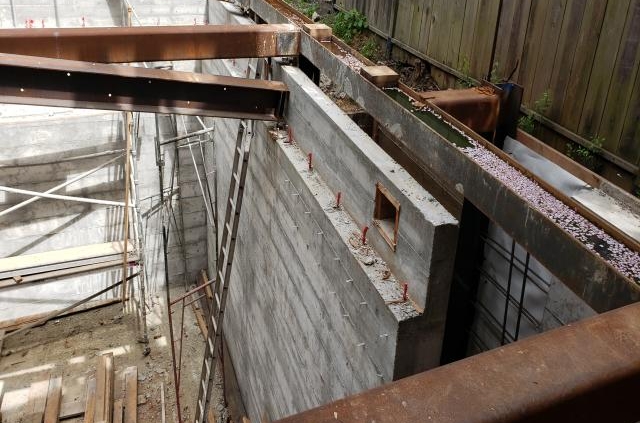 Concrete Walls and Structural Steel
